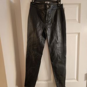 Lord and Taylor soft black leather pants
